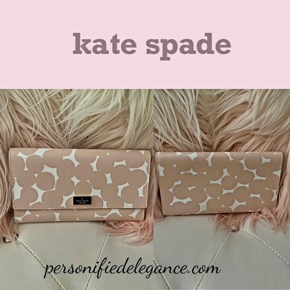 Kate Spade Putnam Drive Cyra Splodge Dot Pink Multi Large Flap Wallet - Picture 16 of 16